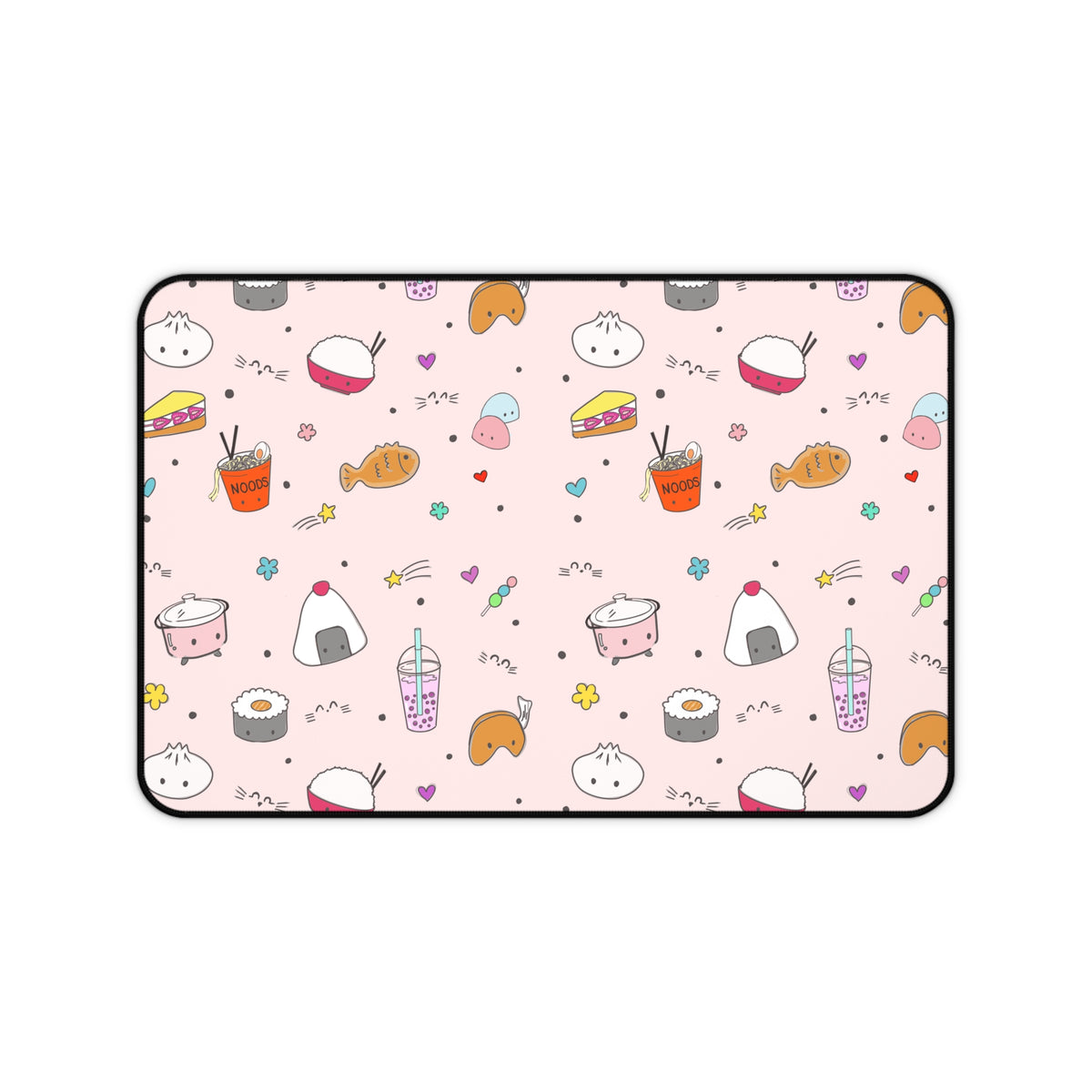 Asian Snacks Large Pink Desk Mat