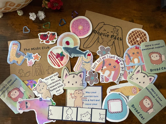 “Oopsie Pack” Imperfect Mystery Sticker Bundle - Mix of Holographic, clear and regular laminated vinyl decals Series 3 - Variety Pack