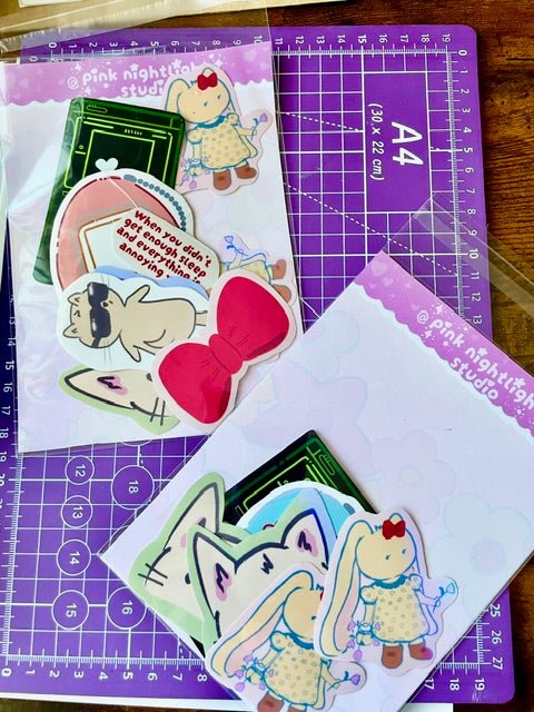Oopsie Sticker Pack | Imperfect & Mystery Variety Sticker Pack - Pink Nightlight Studio