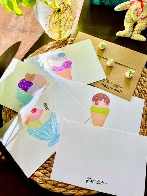 π¦ Sweet Summer Ice Cream Postcard (Summer Collection) - Pink Nightlight Studio