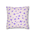 Floral Violet Ditsy Pillowcase - Square Decorative Throw Pillow