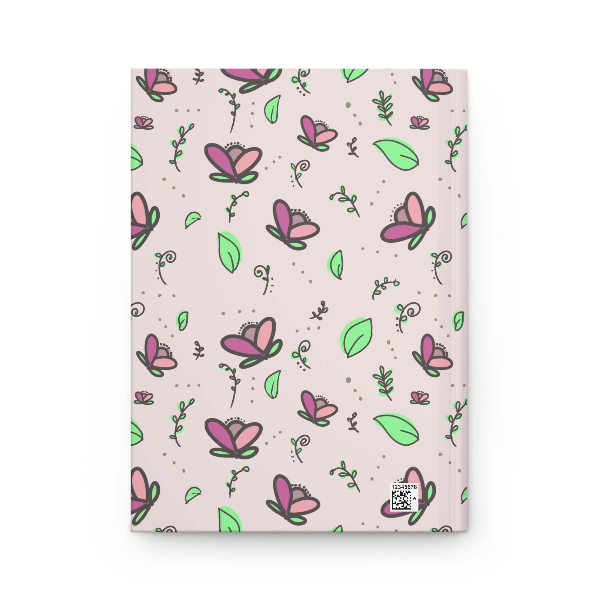 Tulips Hardcover Journal — Pink Doodle Notebook for Notes & Gifts