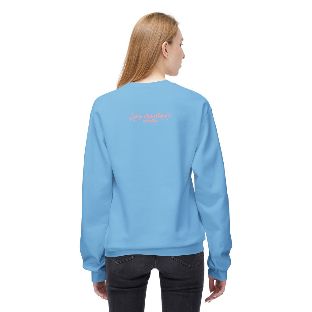 Crewneck Sweatshirt — "Cozy Mode: Unlocked" Cute Pastel Lounge Pullover