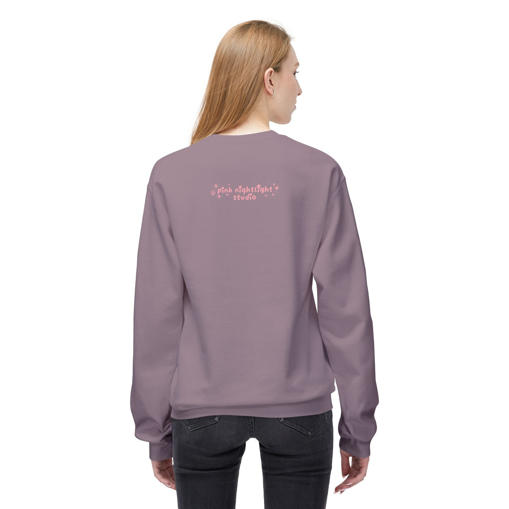 Crewneck Sweatshirt — "Cozy Mode: Unlocked" Cute Pastel Lounge Pullover