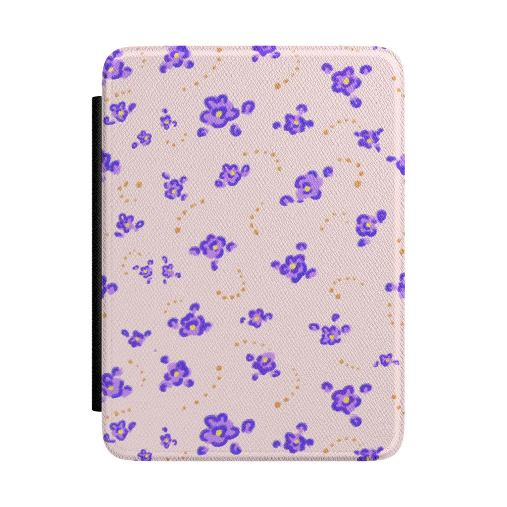 Purple Floral Kindle Case — Purple Flower Protective Cover
