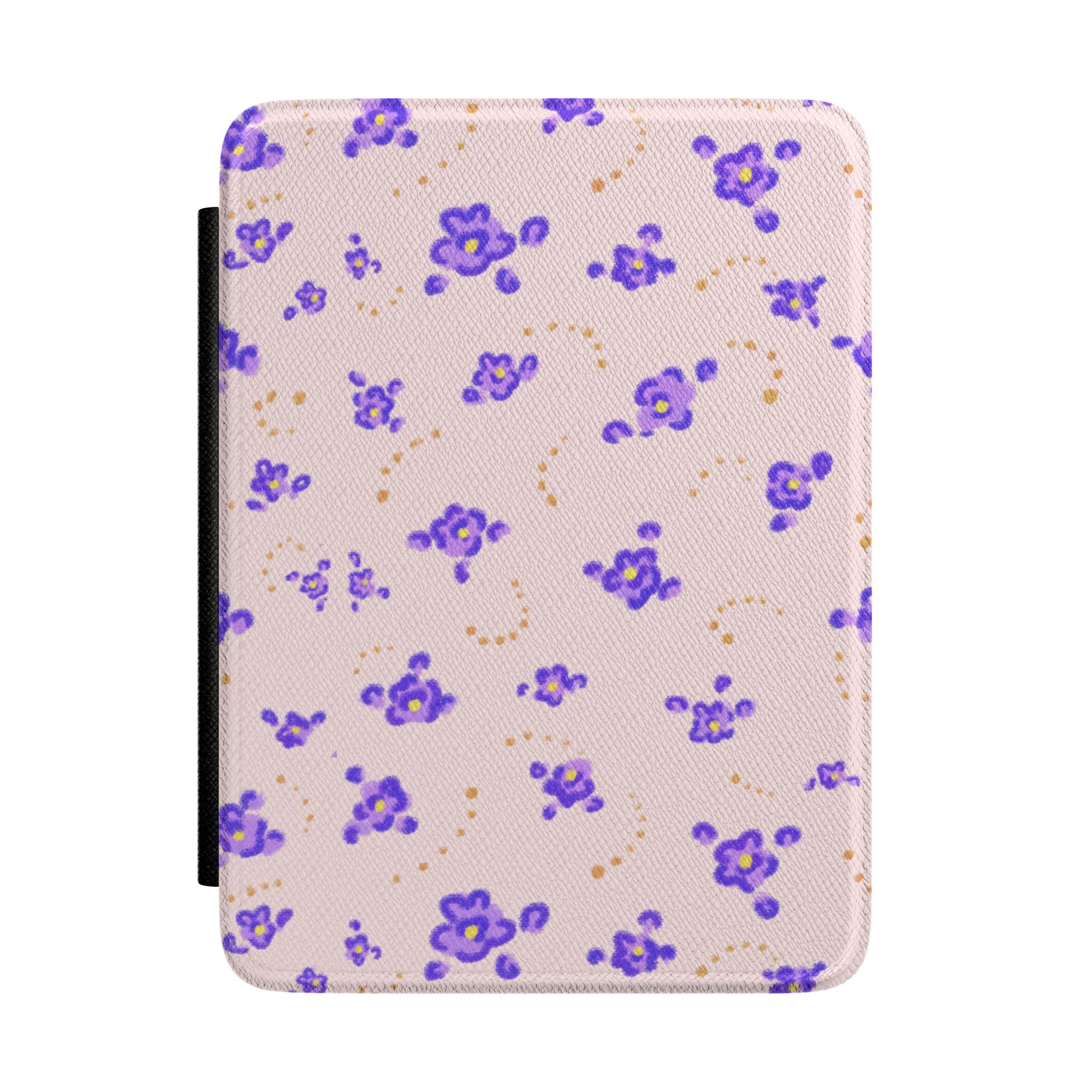 Purple Floral Kindle Case — Purple Flower Protective Cover