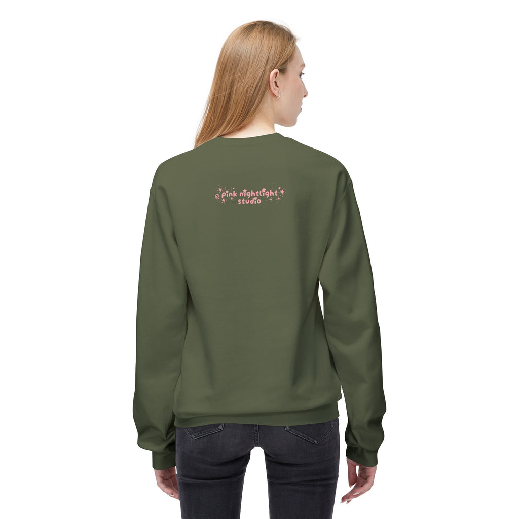 Crewneck Sweatshirt — "Cozy Mode: Unlocked" Cute Pastel Lounge Pullover