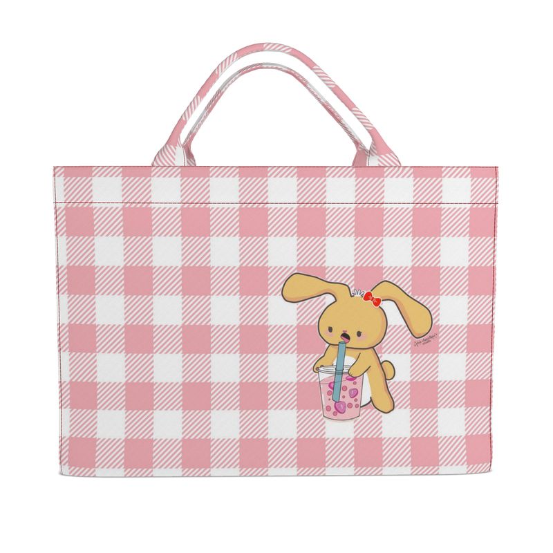 Pink Gingham with "Bonnie" Carryall Tote Bags