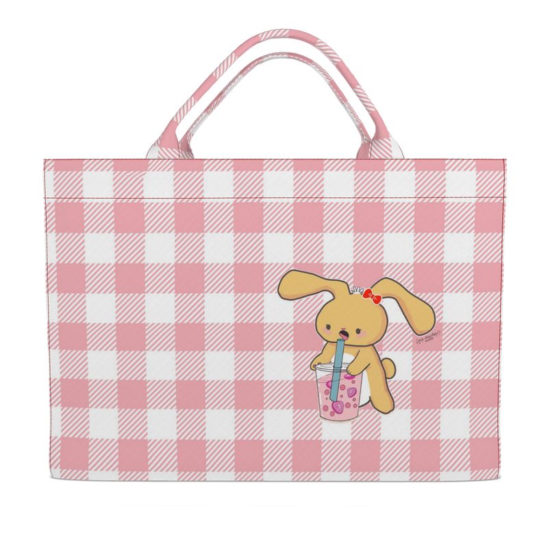 Pink Gingham with "Bonnie" Carryall Tote Bags