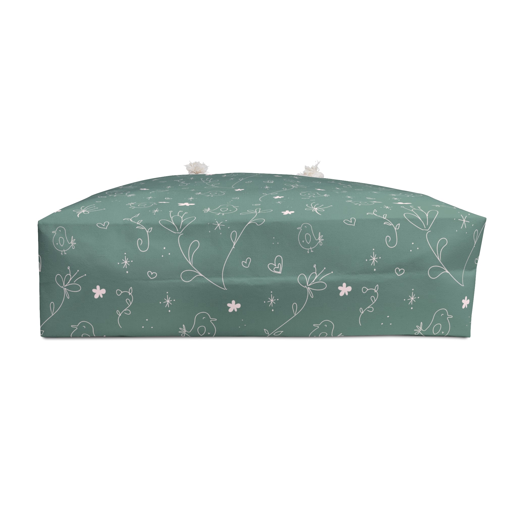 Bird and Floral Print Weekender Bag
