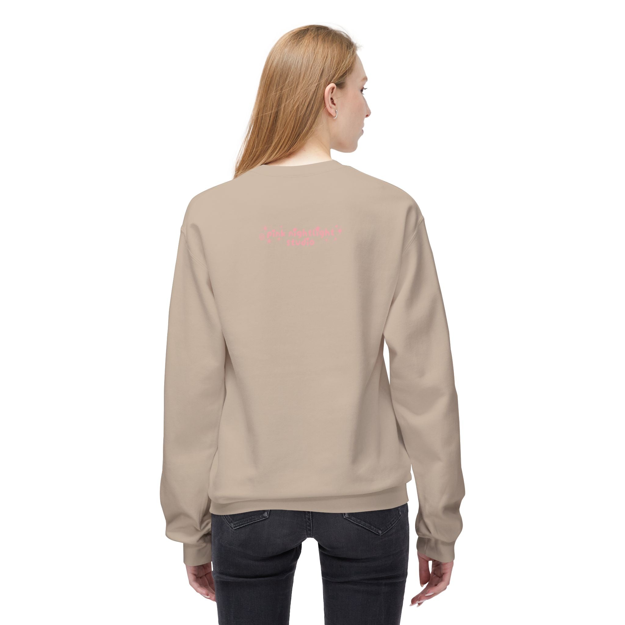 Crewneck Sweatshirt — "Cozy Mode: Unlocked" Cute Pastel Lounge Pullover