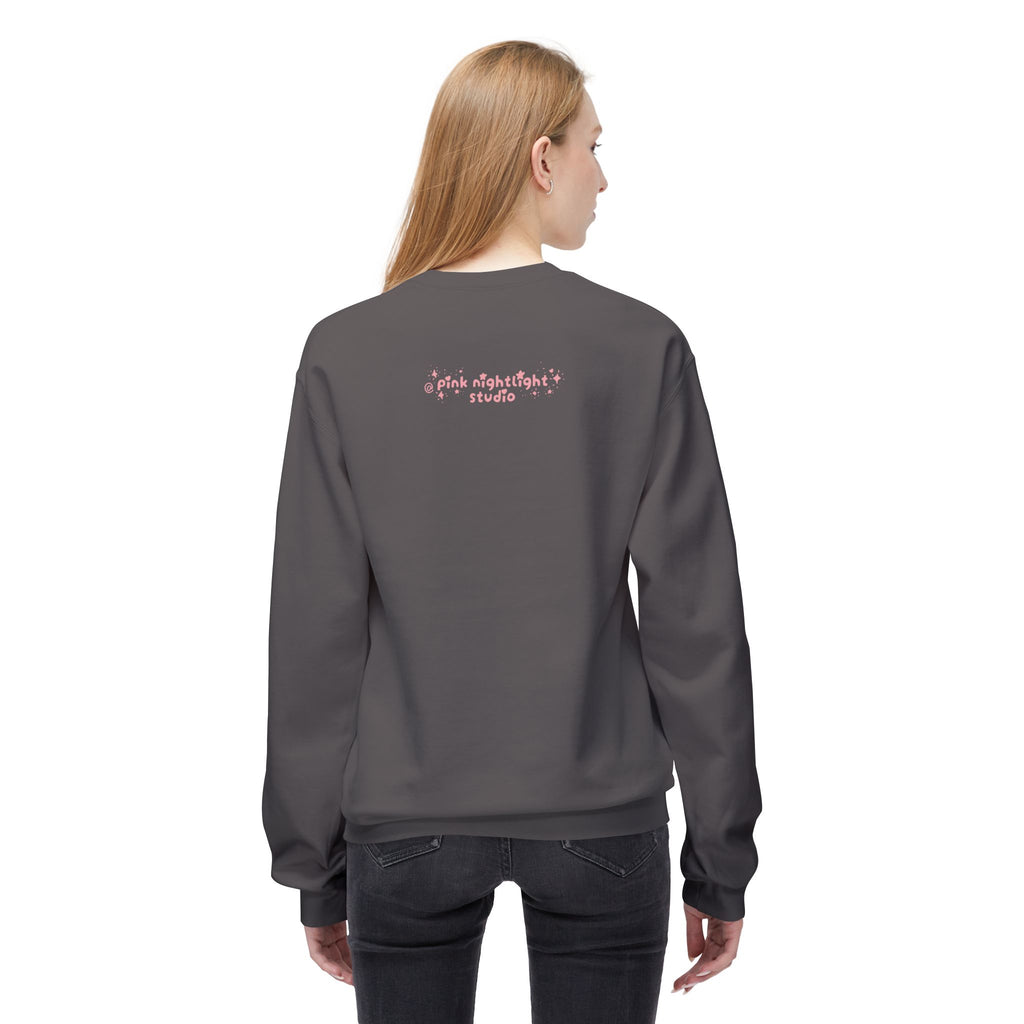 Crewneck Sweatshirt — "Cozy Mode: Unlocked" Cute Pastel Lounge Pullover