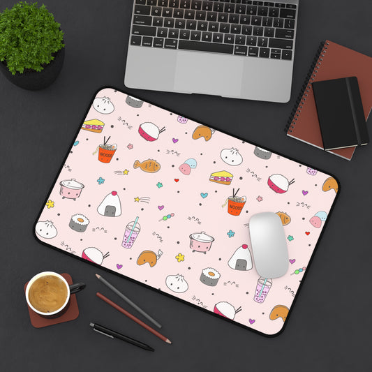 Asian Snacks Large Pink Desk Mat
