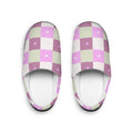 Women's Checker Heart Slippers — Pink Pastel Indoor Cozy Slides