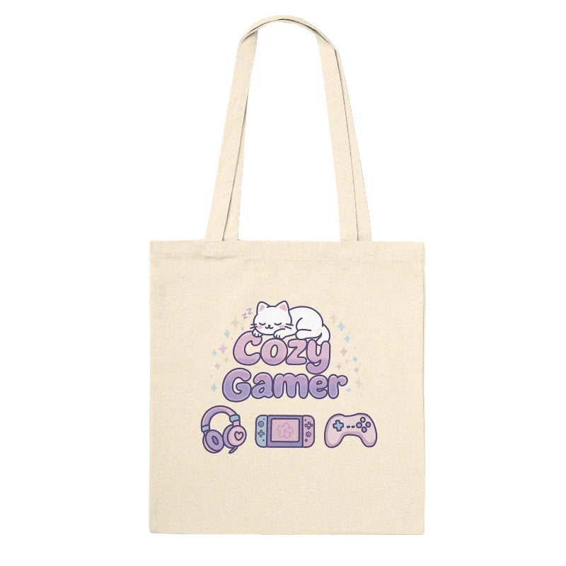 Kawaii "Cozy Gamer" Tote Bag ** Shop Partner