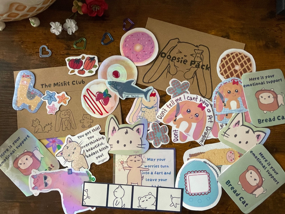 “Oopsie Pack” Imperfect Mystery Sticker Bundle - Mix of Holographic, clear and regular laminated vinyl decals Series 3 - Variety Pack
