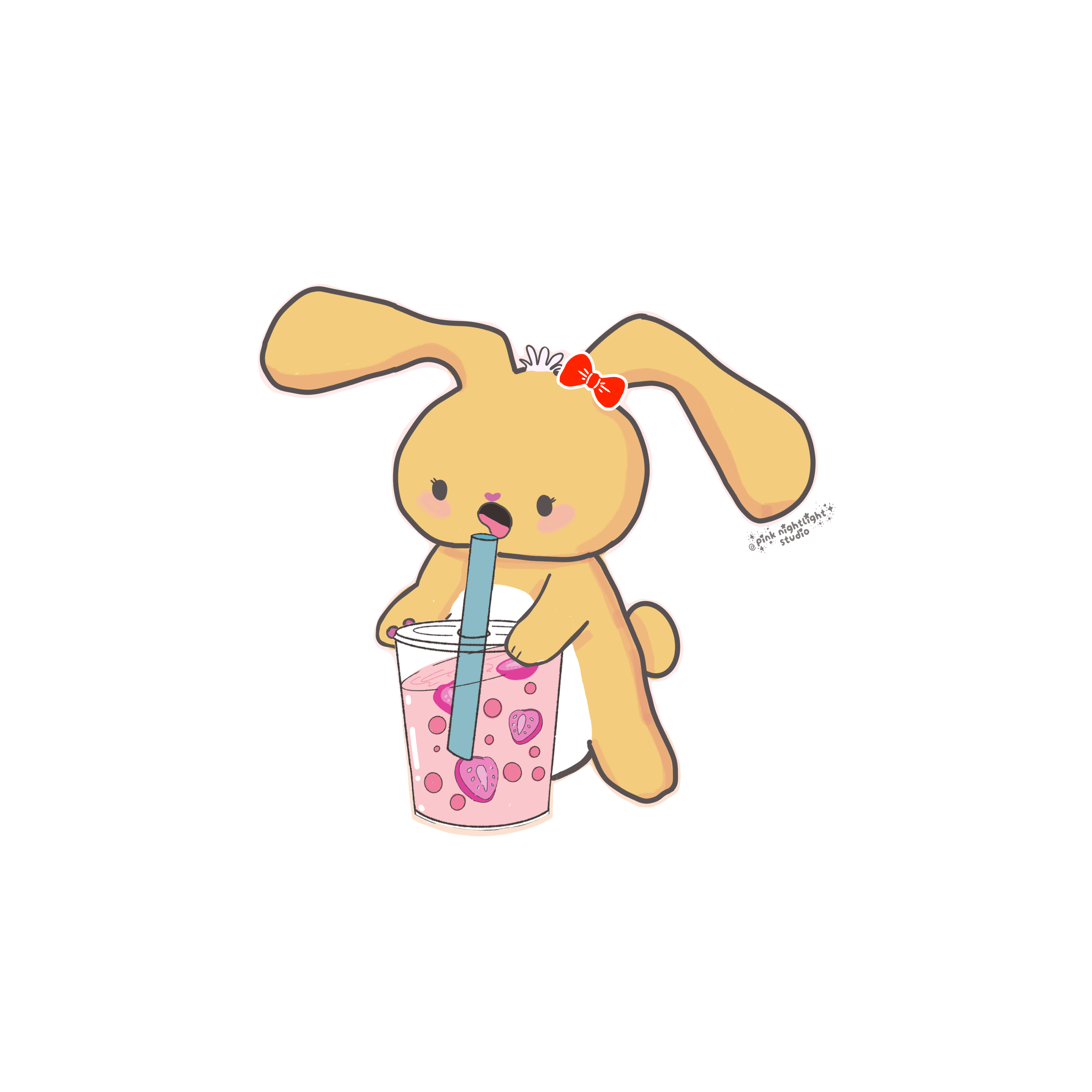 "Bonnie with drink" - Digital Sticker