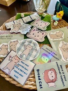 Ishi Neko Vinyl Sticker Grand Bundle - Series 1 Collection | Cat Vinyl Sticker Grand Bundle | Cute Decals