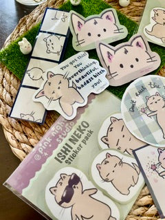 Ishi Neko Vinyl Sticker Grand Bundle - Series 1 Collection | Cat Vinyl Sticker Grand Bundle | Cute Decals