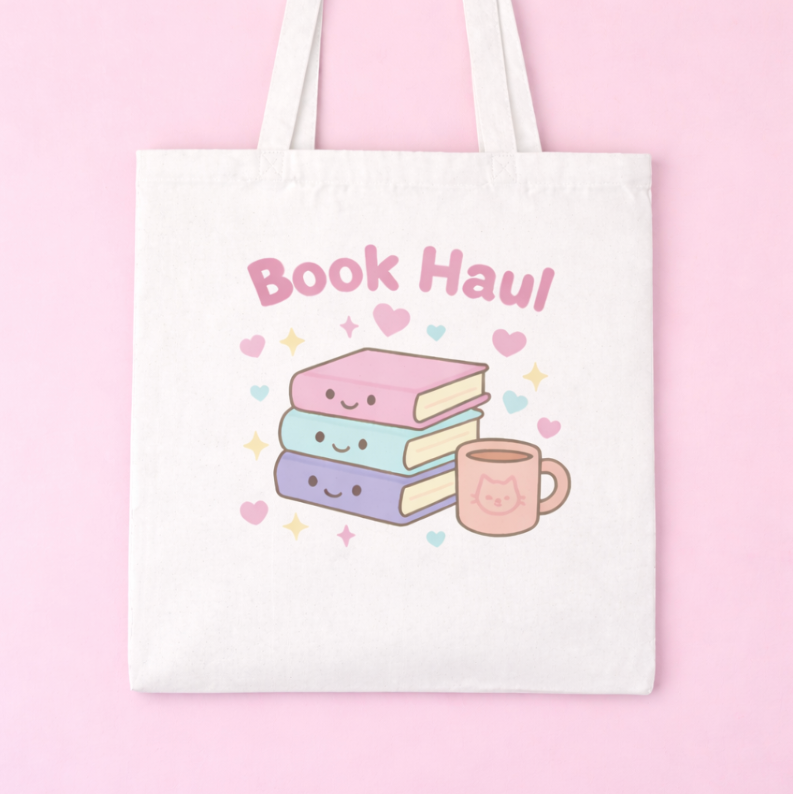 Kawaii Book Haul Tote Bag ** Shop Partner
