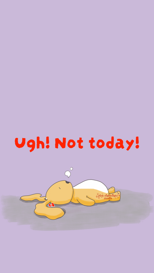 "Not Today" Bunny Mobile Wallpaper - Digital Download