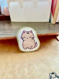 Cool Cat "Ishi Neko" Vinyl Sticker - Pink Nightlight Studio