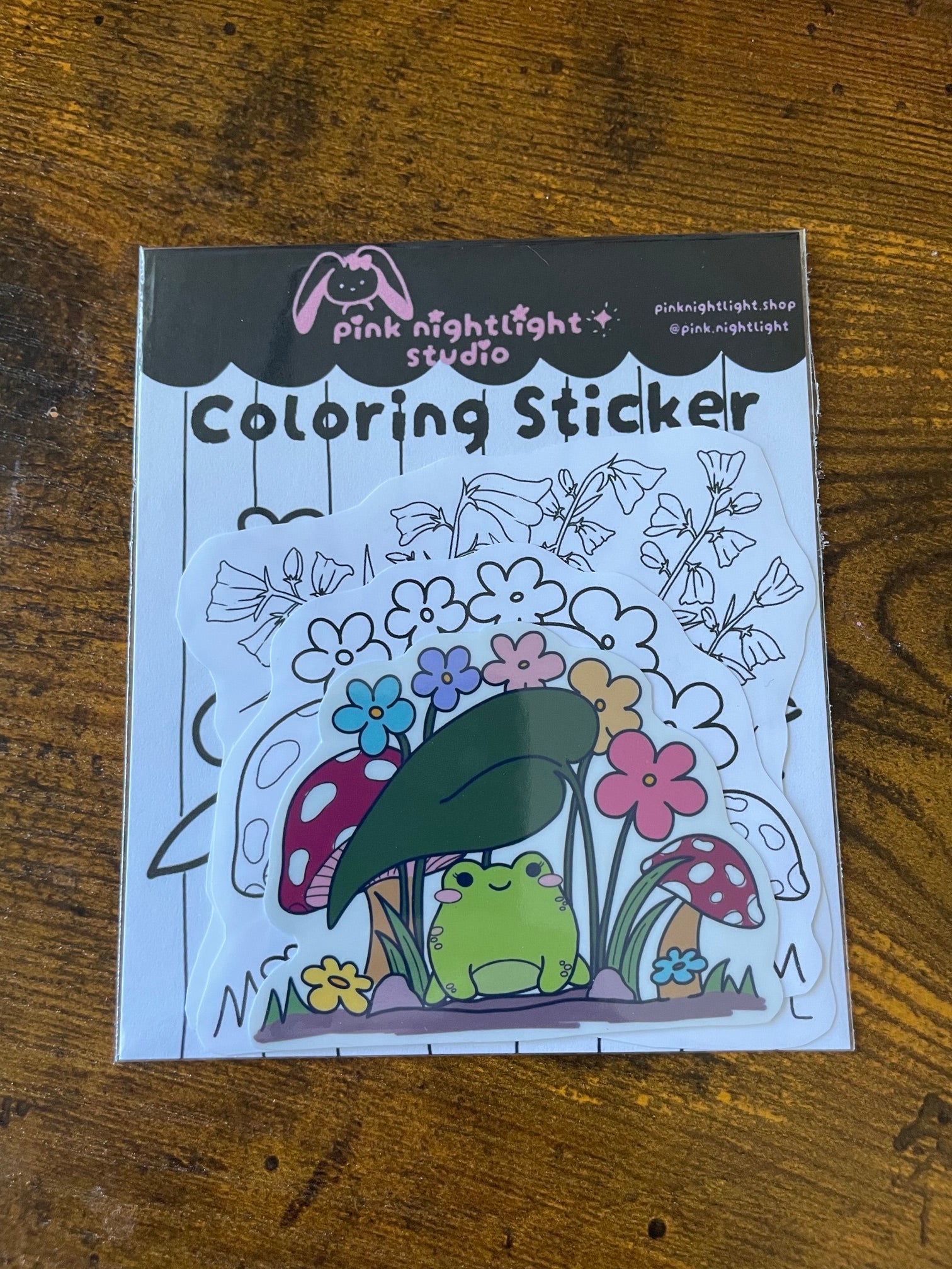 DIY Coloring Stickers Matte Vinyl Decals – Hand-Illustrated Cute Alpaca, Capybara, and Frog Sticker Pack (2.75" x 4") - Pink Nightlight Studio