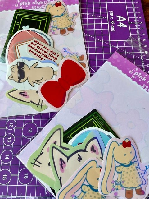 Oopsie Sticker Pack | Imperfect & Mystery Variety Sticker Pack - Pink Nightlight Studio