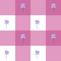 Pink Gingham Spring Tulip Seamless Tile (Digital Download)