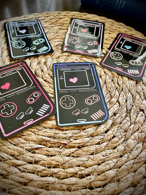 Retro Gameboy Light Vinyl Sticker Set (5-Pack) - Pink Nightlight Studio
