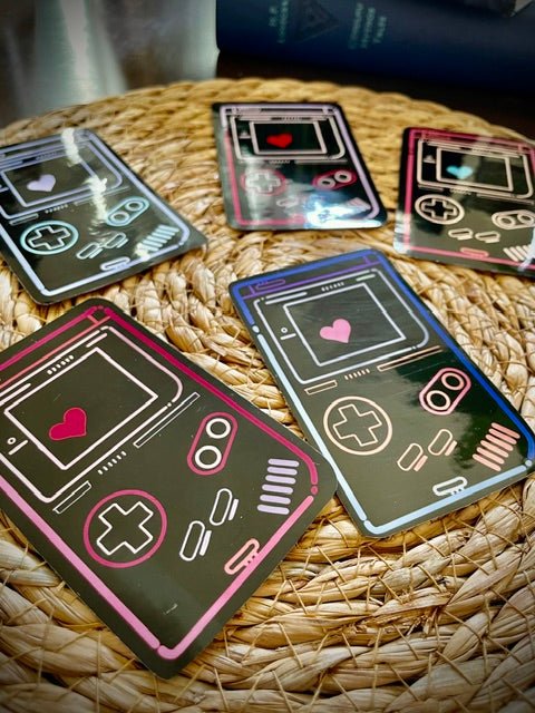 Retro Gameboy Light Vinyl Sticker Set (5-Pack) - Pink Nightlight Studio