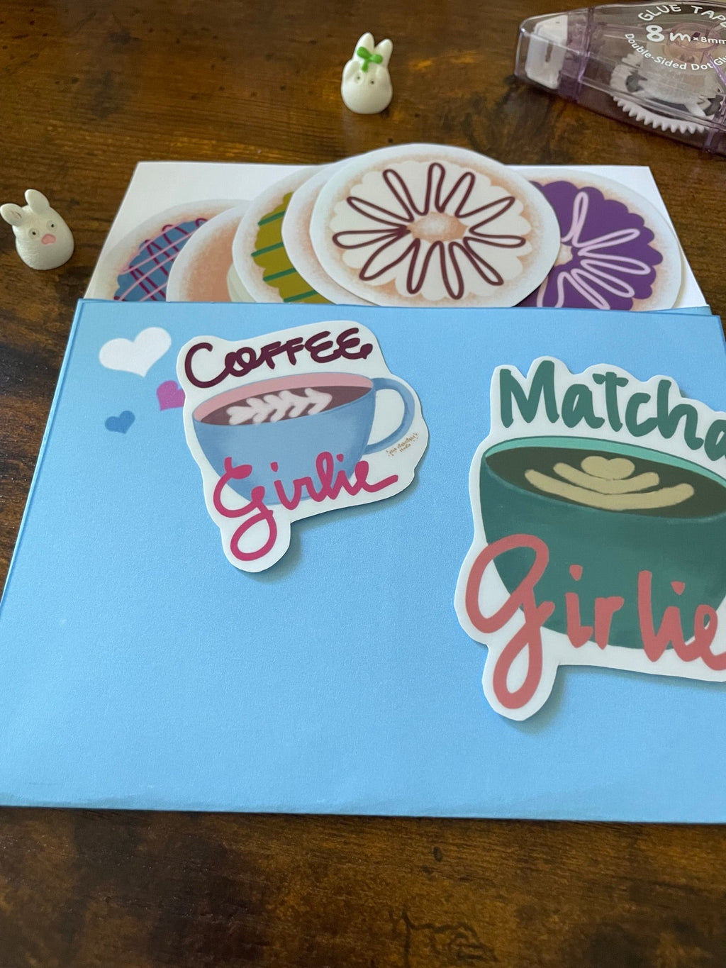 September Sticker Club: Donut Worry Be Happy Vinyl Sticker Pack | 11-Piece Cute Decals - Pink Nightlight Studio